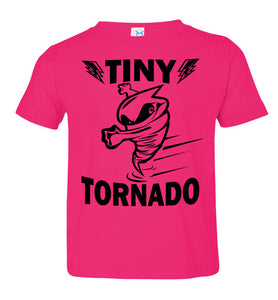 Tiny Tornado Funny Kids Shirts toddler hot pink