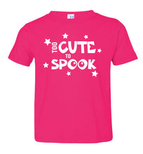 Load image into Gallery viewer, Too Cute To Spook Funny Halloween Shirts toddler pink