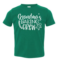 Load image into Gallery viewer, Grandma Baking Crew Funny Christmas Shirts toddler green