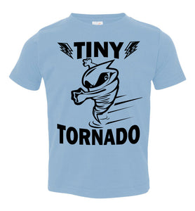 Tiny Tornado Funny Kids Shirts toddler light blue