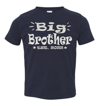 Load image into Gallery viewer, Big Brother EST 2022 Big Brother Shirt toddler  navy