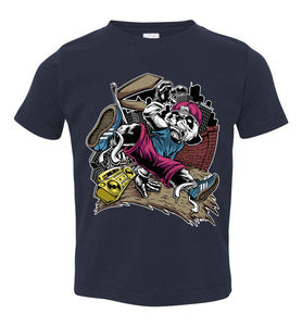 Break Dance Panda Hip Hop T Shirts toddler navy