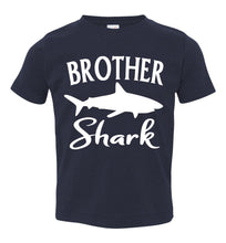 Load image into Gallery viewer, Brother Shark Shirt toddler navy
