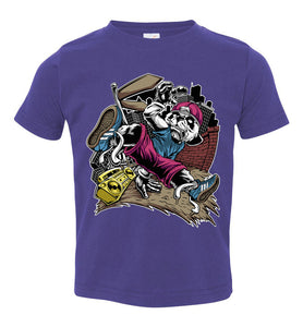 Break Dance Panda Hip Hop T Shirts toddler purple