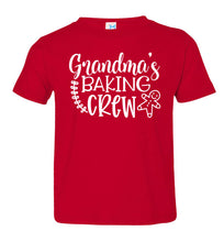 Load image into Gallery viewer, Grandma Baking Crew Funny Christmas Shirts toddler red