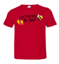 Load image into Gallery viewer, Big Brother To Bee New Big Brother Shirt toddler red