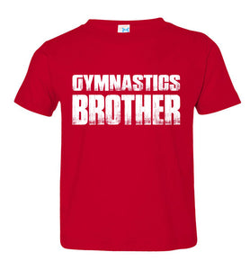 Gymnastics Brother Shirt toddler red