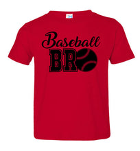 Load image into Gallery viewer, Baseball Bro Baseball Brother Shirt toddler red