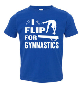 I Flip For Gymnastics T Shirts toddler royal blue