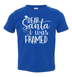 Dear Santa I Was Framed Funny Christmas Shirts