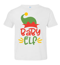Load image into Gallery viewer, Baby Elf Christmas Onesie Elf toddler tee white