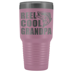 Reel Cool Grandpa 30oz. Tumblers Grandpa Fishing Travel Mug light purple