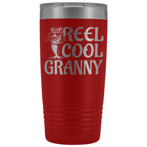 Reel Cool Granny Fishing 20oz Tumbler red