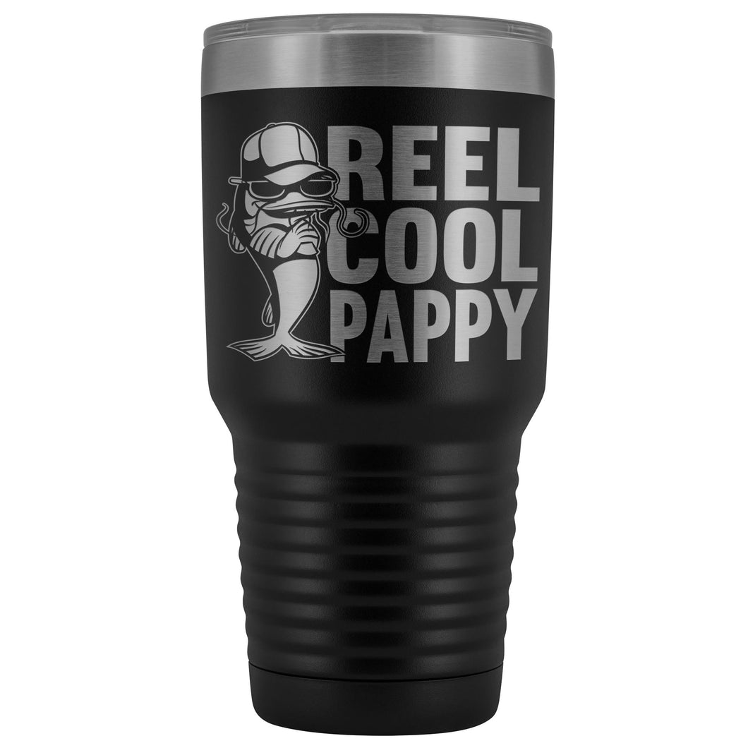 Reel Cool Pappy Fishing Pappy Tumbler black
