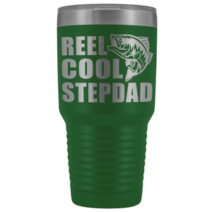 Reel Cool Stepdad 30oz. Tumblers Step Dad Travel Mug green