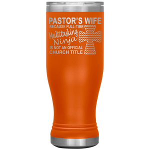 Pastor's Wife Multitasking Ninja Funny Pastor's Wife Tumbler orange