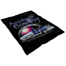 Load image into Gallery viewer, Asphalt Cowboy Trucker Fleece Throw Blanket Pete With Tanker 3