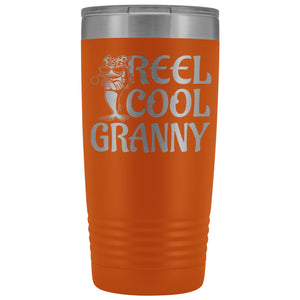Reel Cool Granny Fishing 20oz Tumbler orange