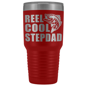 Reel Cool Stepdad 30oz. Tumblers Step Dad Travel Mug red