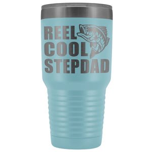Reel Cool Stepdad 30oz. Tumblers Step Dad Travel Mug light blue