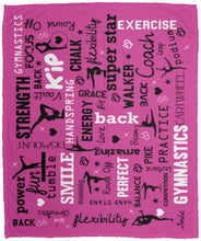 Load image into Gallery viewer, Gymnastics Blankets, Gymnasts Fleece Throw Blanket, Gymnast Gift
