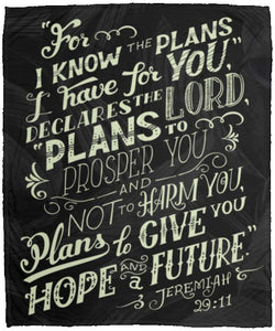 For I Know The Plans I Have For You Jeremiah 29:11 Christian Blanket Throws medium