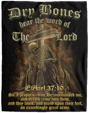 Load image into Gallery viewer, Dry Bones Hear The Word Of The Lord Christian Blanket Throws 2