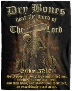 Dry Bones Hear The Word Of The Lord Christian Blanket Throws 2