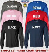 Load image into Gallery viewer, Gildan long sleeve T-Shirt Color Options 2