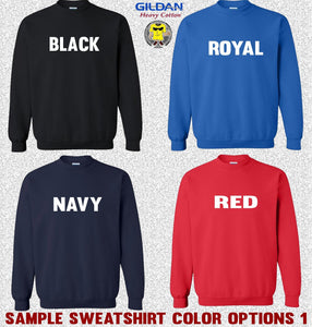 Gildan Crewneck Sweatshirt Color Options 1
