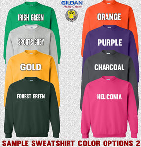 Gildan Crewneck Sweatshirt Color Options 2