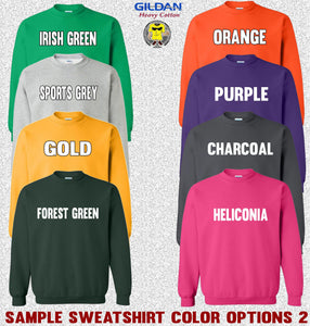 Gildan Sweatshirt Color Options 2