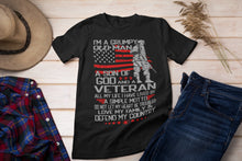 Load image into Gallery viewer, Grumpy Old Man Son Of God Veteran T Shirts