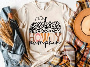 Howdy Pumpkin Funny Fall Shirts