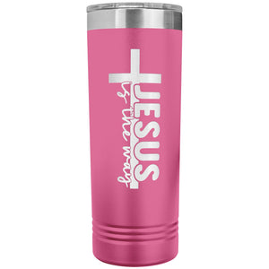 Jesus Is The Way Christian Tumblers pink