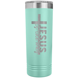 Jesus Is The Way Christian Tumblers teal