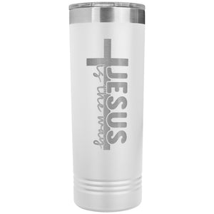Jesus Is The Way Christian Tumblers white