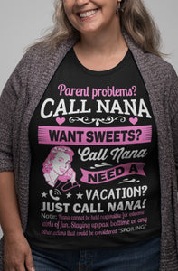 Just Call Nana Tee Shirts | Funny Nana Shirts | Funny Nana Gifts