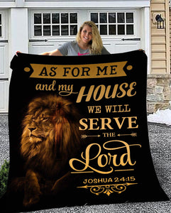 As For Me And My House We Will Serve The Lord Christian Blanket Throws