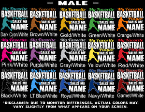 My Favorite Basketball Player Calls Me Male color samples
