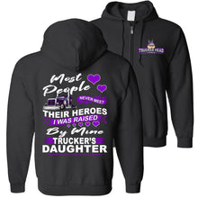 Load image into Gallery viewer, My Hero Truckers Daughter Hoodies zip hoodie