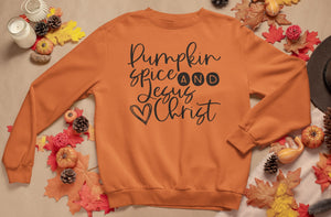 Pumpkin spice and Jesus Christ Crewneck Sweatshirt