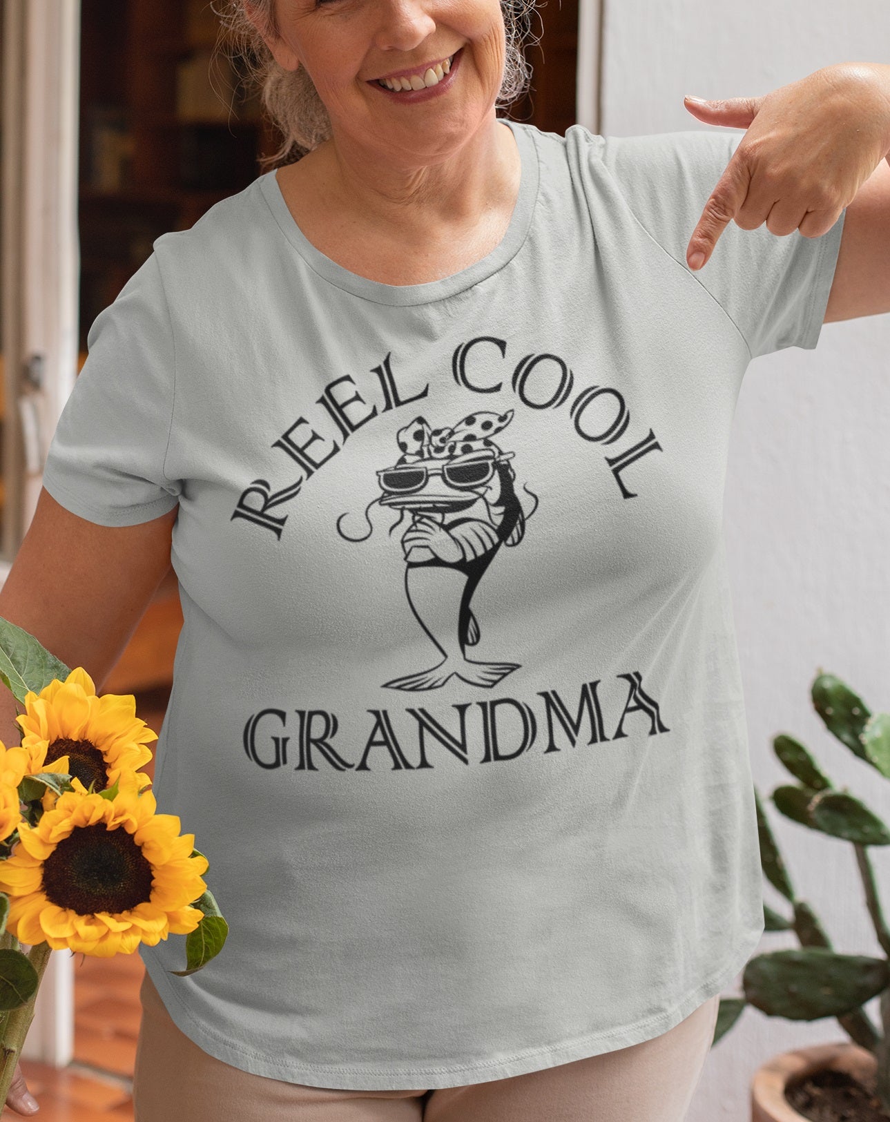 Reel Cool Grandma Fishing Shirt Cute Fishing Gift for Grandmother