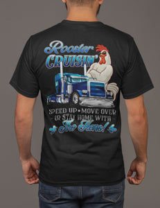 Rooster Crusin' Funny Trucker Tshirt