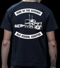 Load image into Gallery viewer, Sons Of The Highway Old School Chapter Old School Trucker Shirts mock up