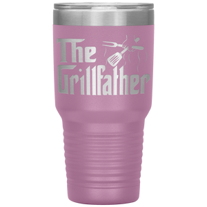 The Grillfather Funny Grill Dad Tumbler Gift lt purple
