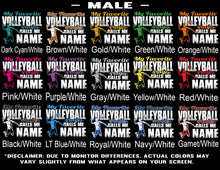 Load image into Gallery viewer, My Favorite Volleyball Player Calls Me Male Color Samples