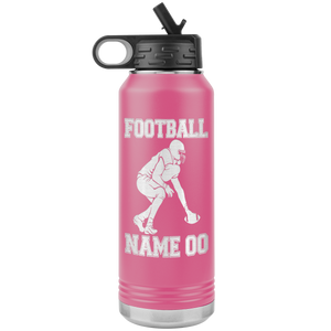 32oz. Water Bottle Tumblers Personalized Football Water Bottles
