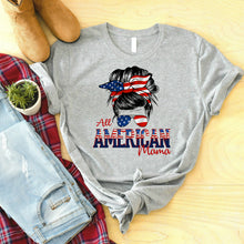 Load image into Gallery viewer, All American Mama Patriot Mom T Shirt | Patriotic Mom Shirts
