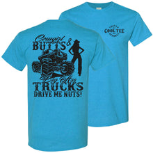 Load image into Gallery viewer, Cowgirl Butts &amp; Big Ass Trucks Country Cowboy T Shirt Heather Sapphire
